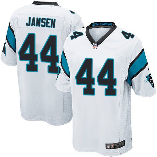 Men Carolina Panthers #44 J.J. Jansen Nike White Game NFL Jersey->carolina panthers->NFL Jersey